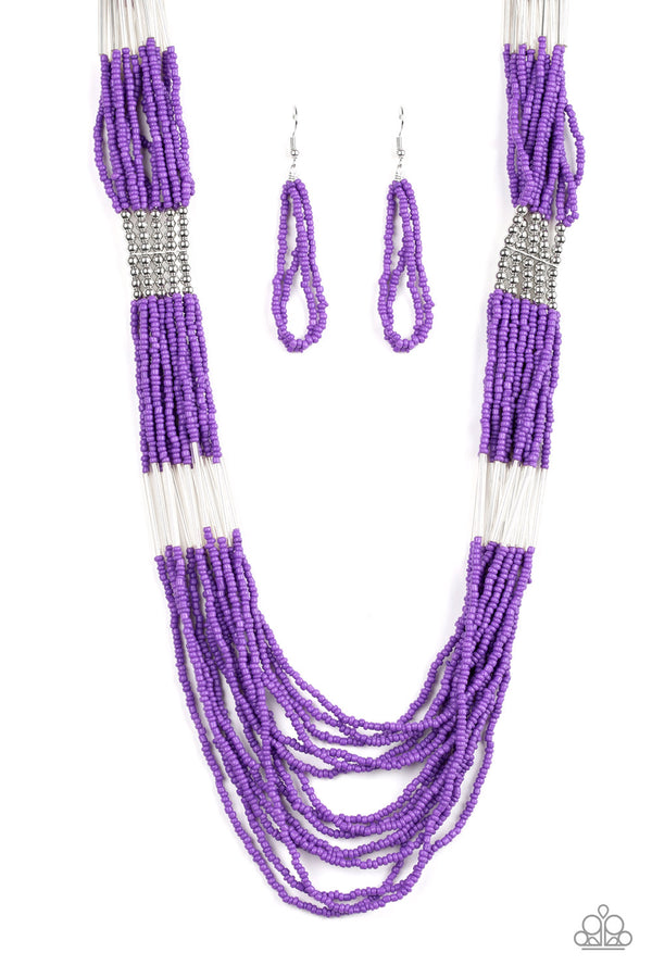 Let It BEAD - Purple Seed Beads Necklace