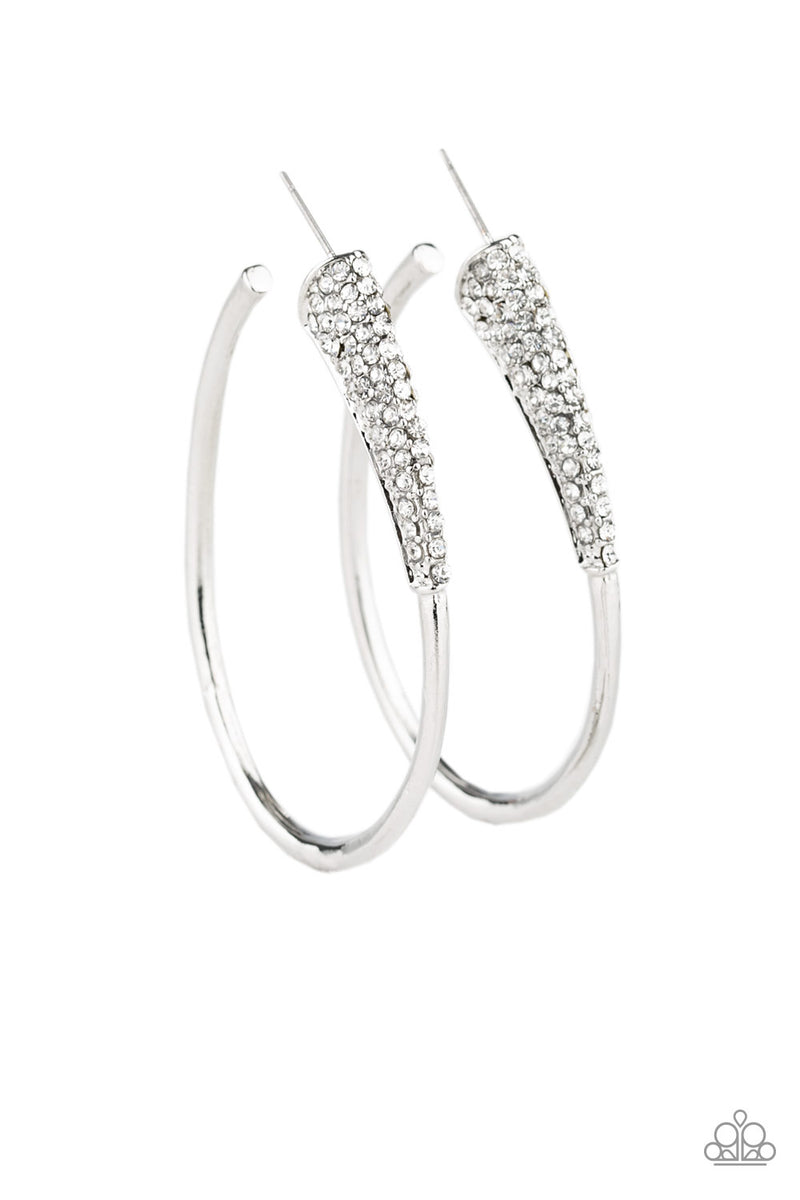 Winter Ice - White Earrings