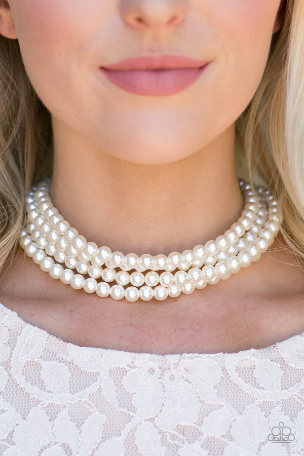 Vintage Romance - White Choker Necklace