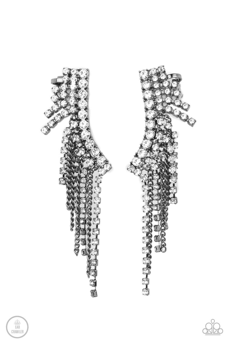 Thunderstruck Sparkle - Black Earrings