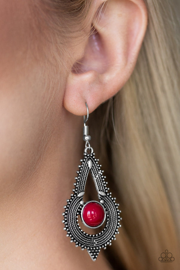 Zoomin Zumba - Red Earrings - Hostess Rewards