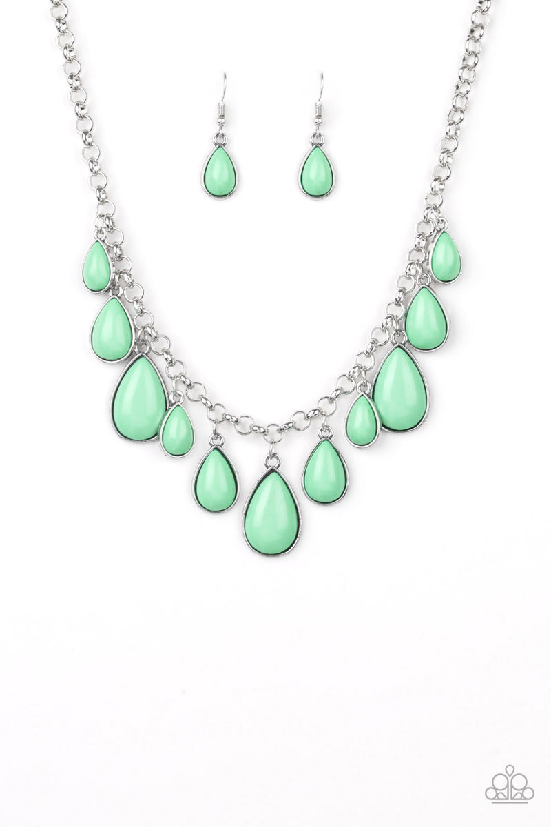 Jaw-Dropping Diva - Green Necklace