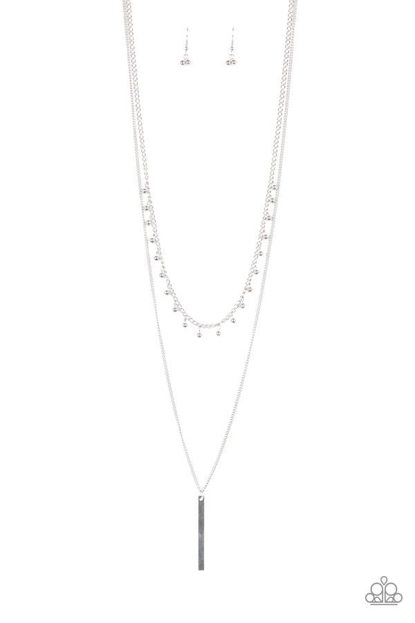 Keep Your Eye On The Pendulum - Silver Necklace