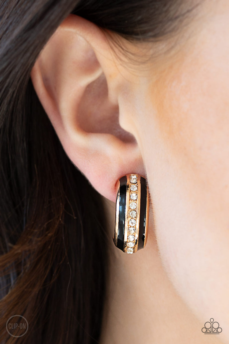 WEALTHY Living - Gold Clip-On Earrings