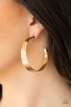 Live Wire - Gold Earrings