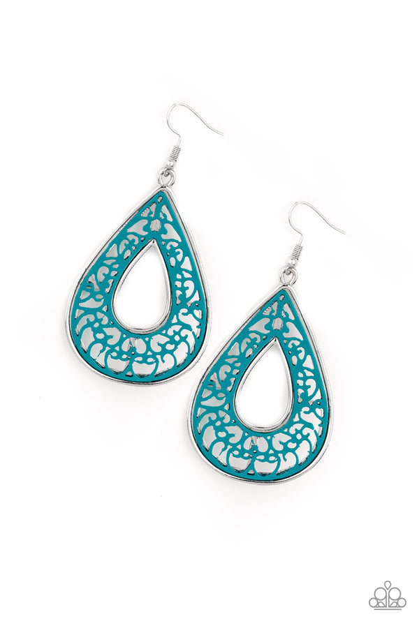 Drop Anchor - Blue Earrings