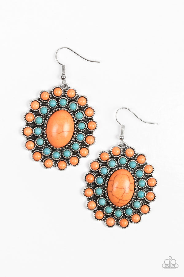 Stone Solstice - Orange Earrings