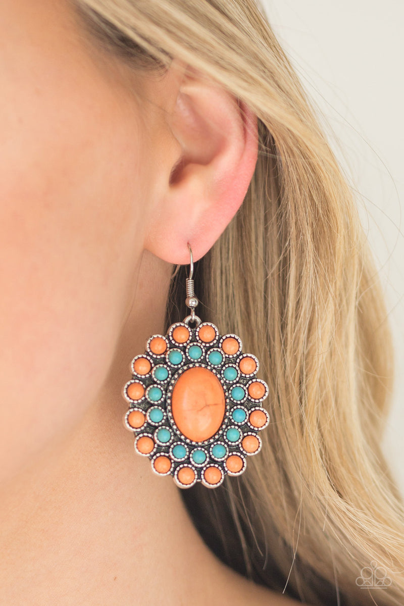 Stone Solstice - Orange Earrings