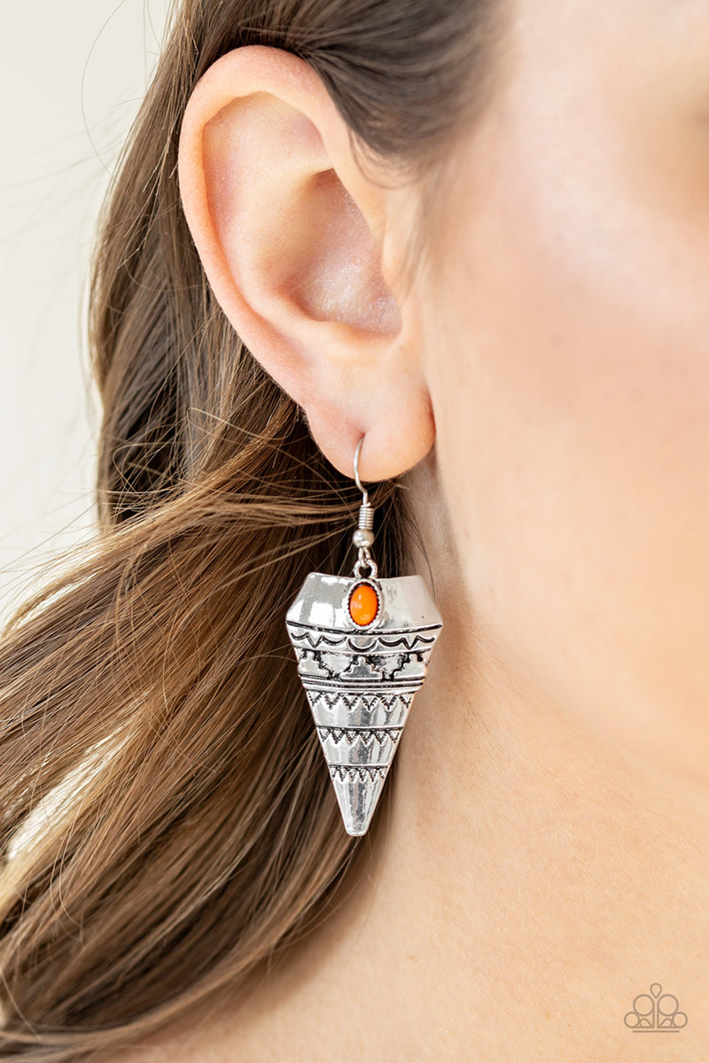 Jurassic Journey - Orange Earrings