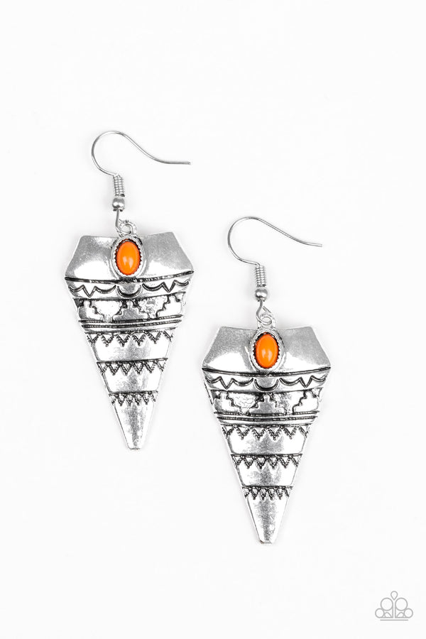 Jurassic Journey - Orange Earrings