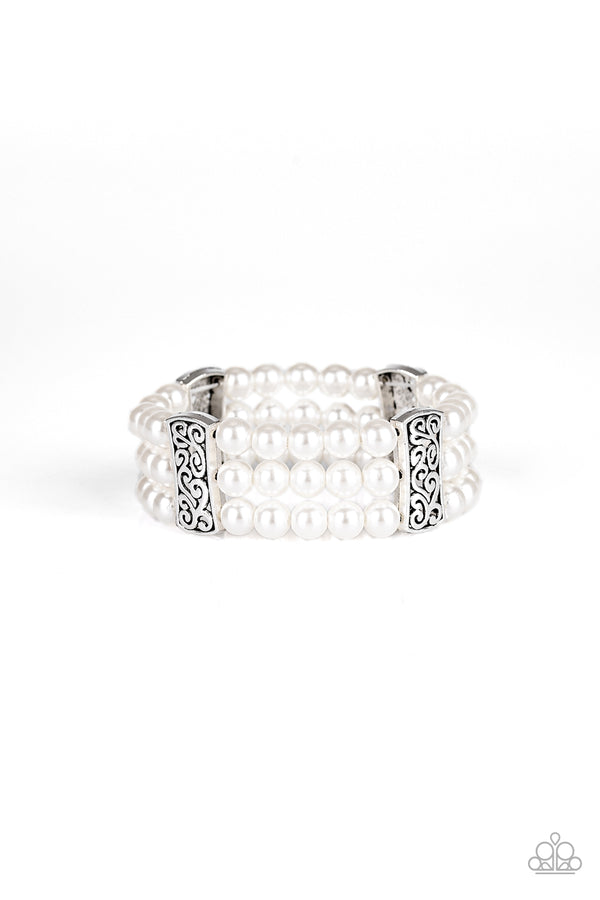 Ritzy Ritz - White Bracelet