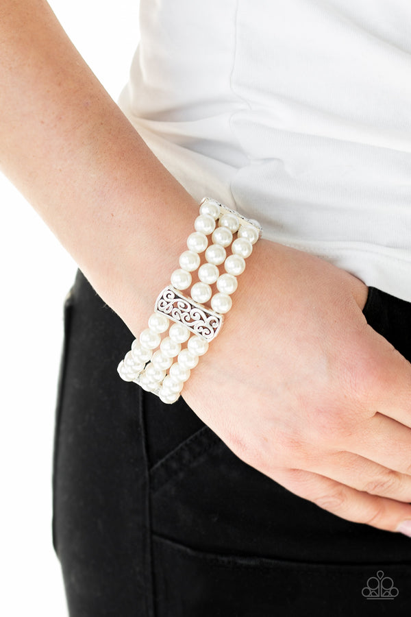 Ritzy Ritz - White Bracelet