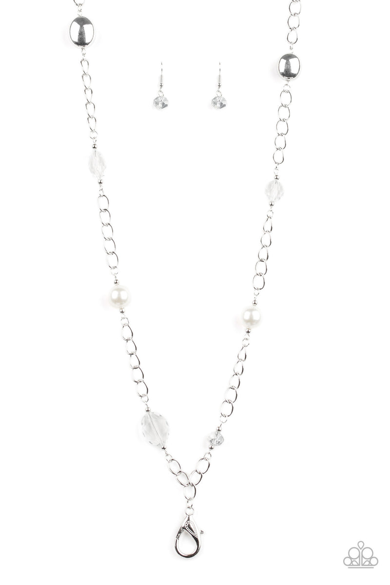 Only For Special Occasions - White Necklace Lanyard