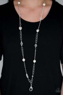 Only For Special Occasions - White Necklace Lanyard