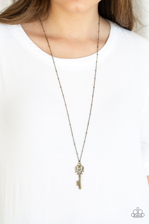 The Magic Key - Brass Necklace