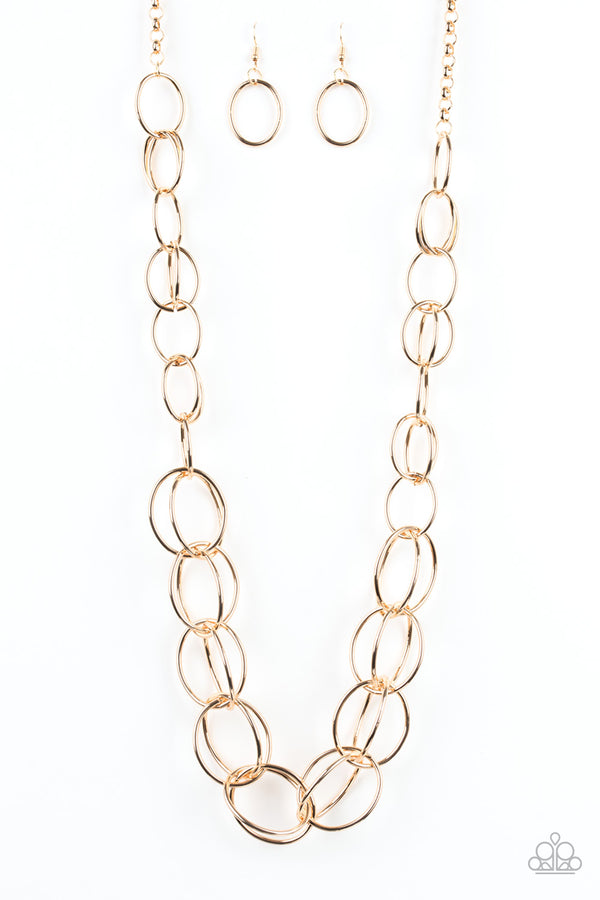 Elegantly Ensnared - Gold Necklace