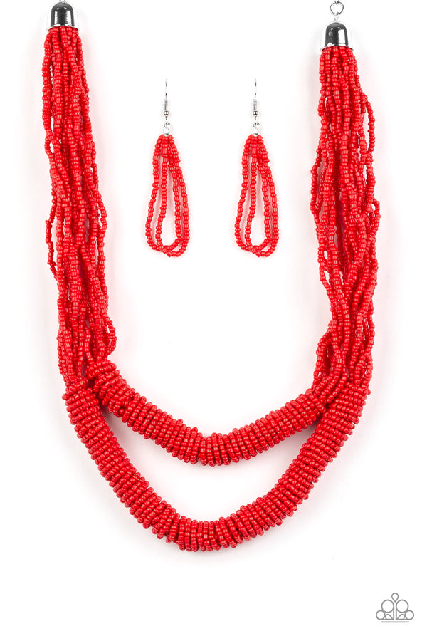 Right As A RAINFOREST - Red Necklace