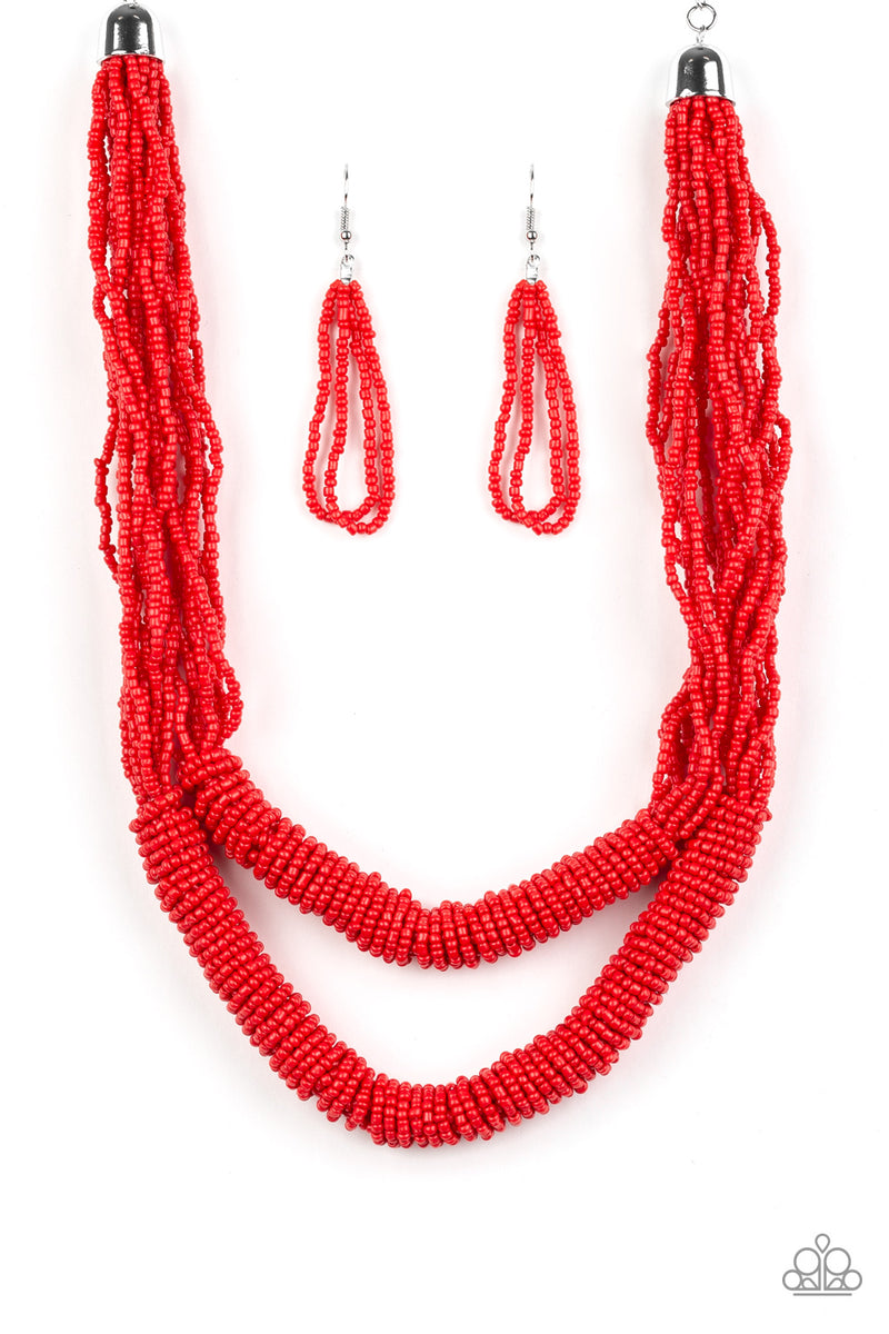 Right As A RAINFOREST - Red Necklace