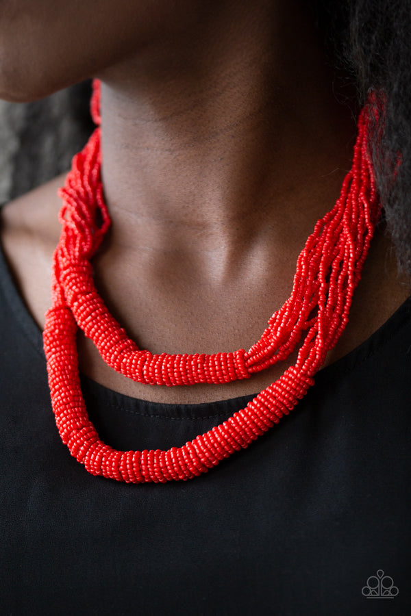 Right As A RAINFOREST - Red Necklace