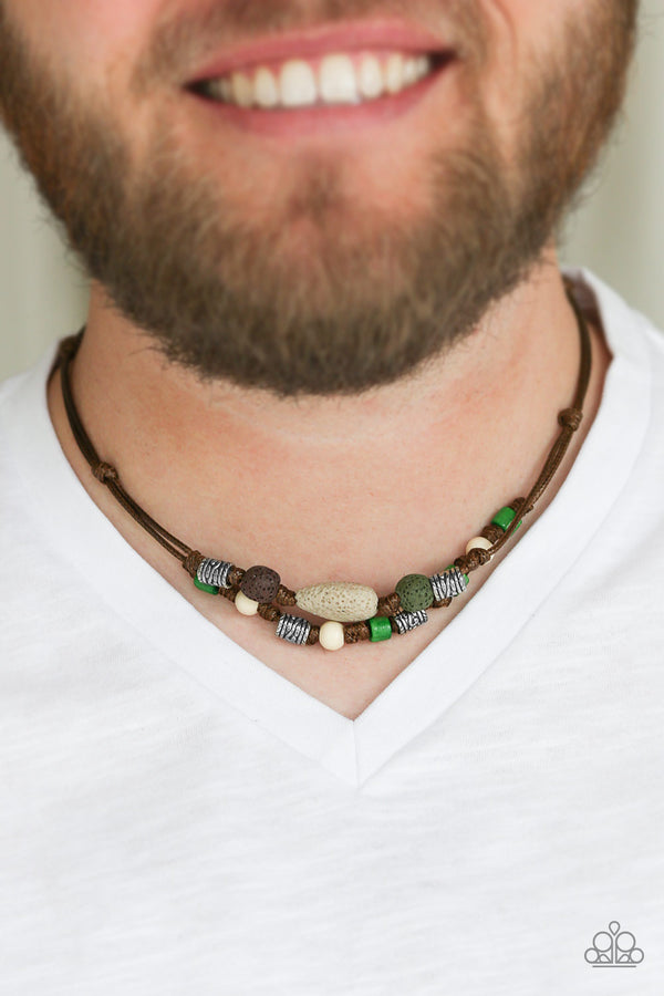 Tiki Trek - Green Urban Necklace