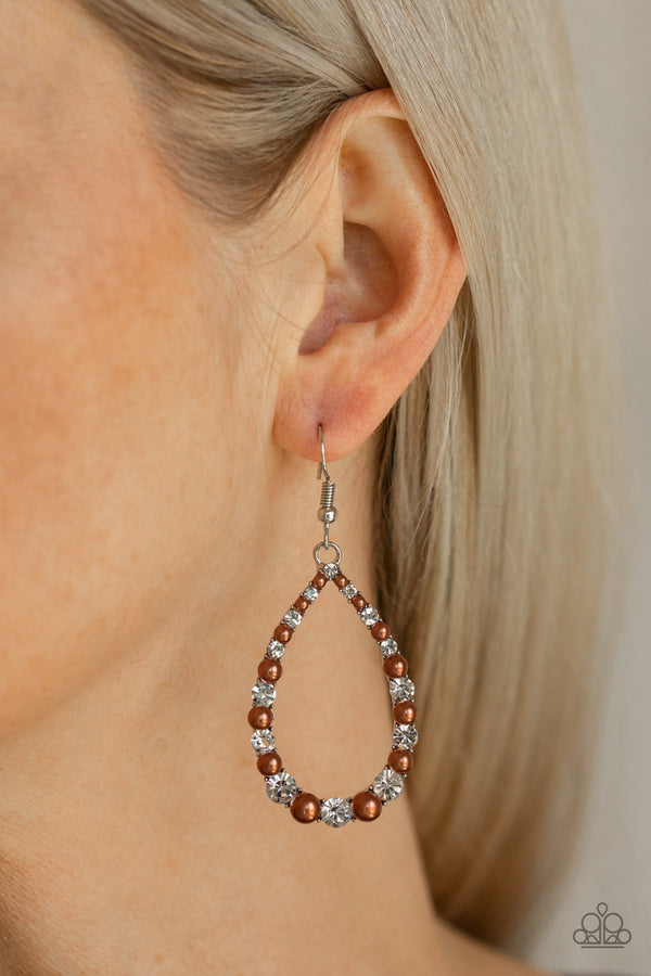 Gala Go-Getter - Brown Earrings