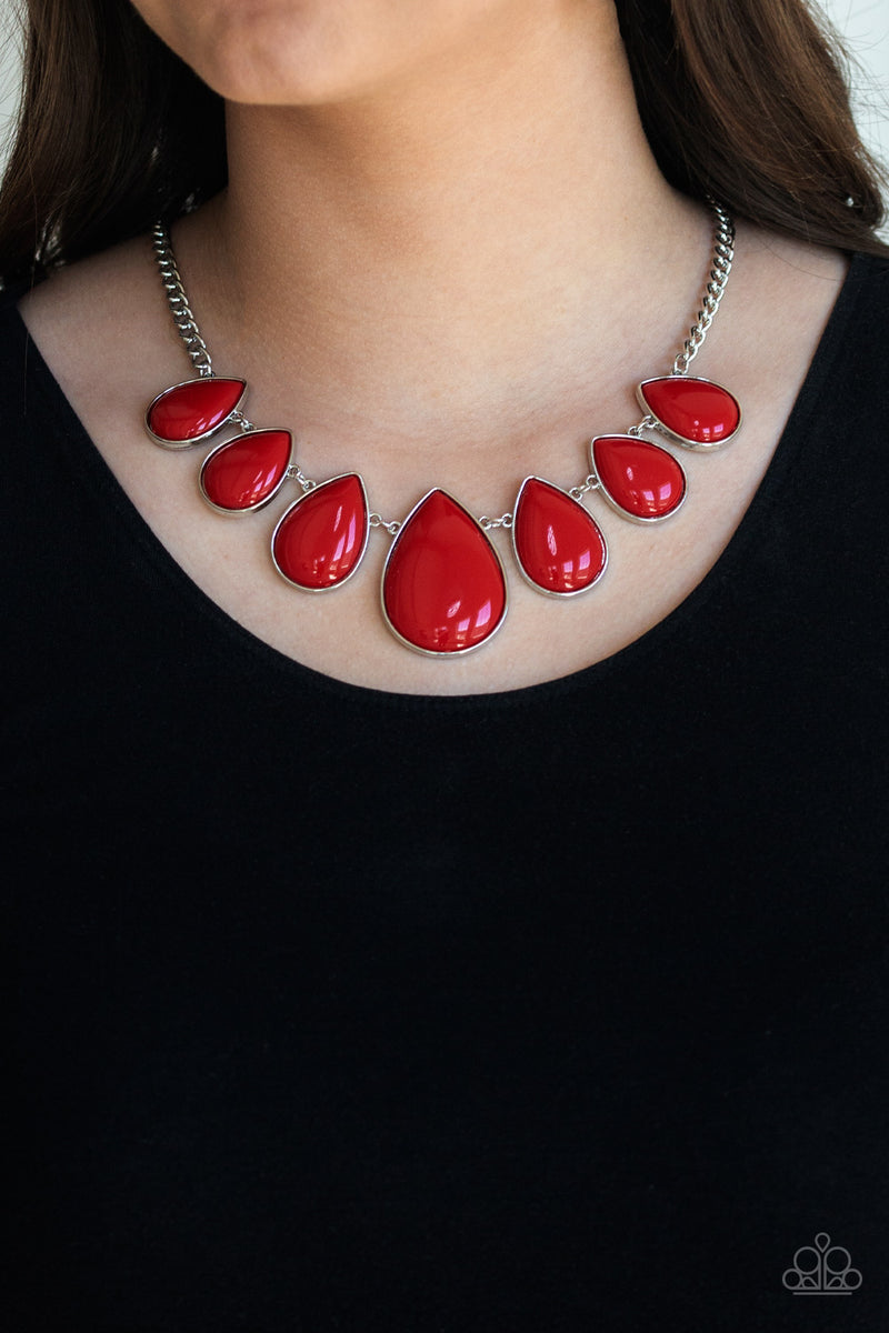 Drop Zone -Red Necklace