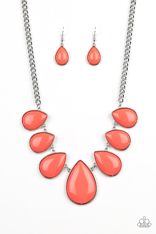 Drop Zone - Orange Necklace