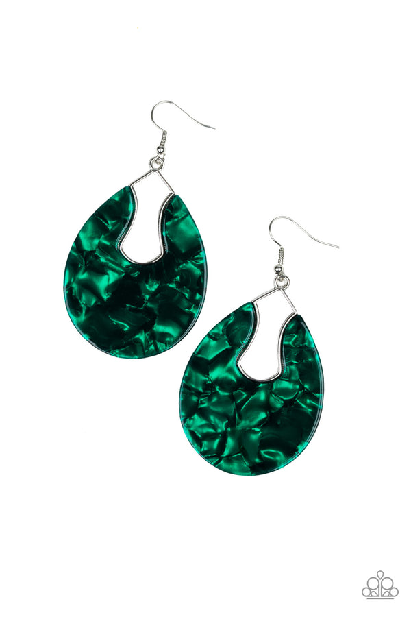 Pool Hopper - Green Earrings