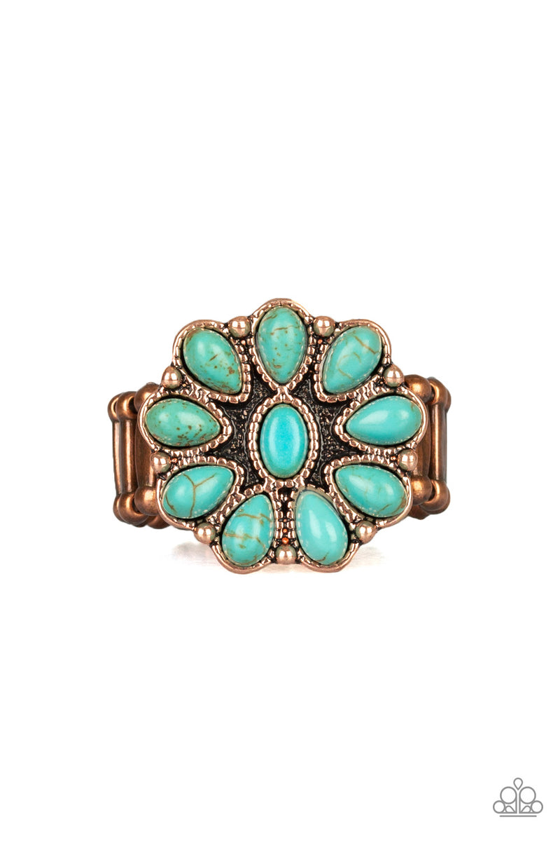 Stone Gardenia - Copper Ring