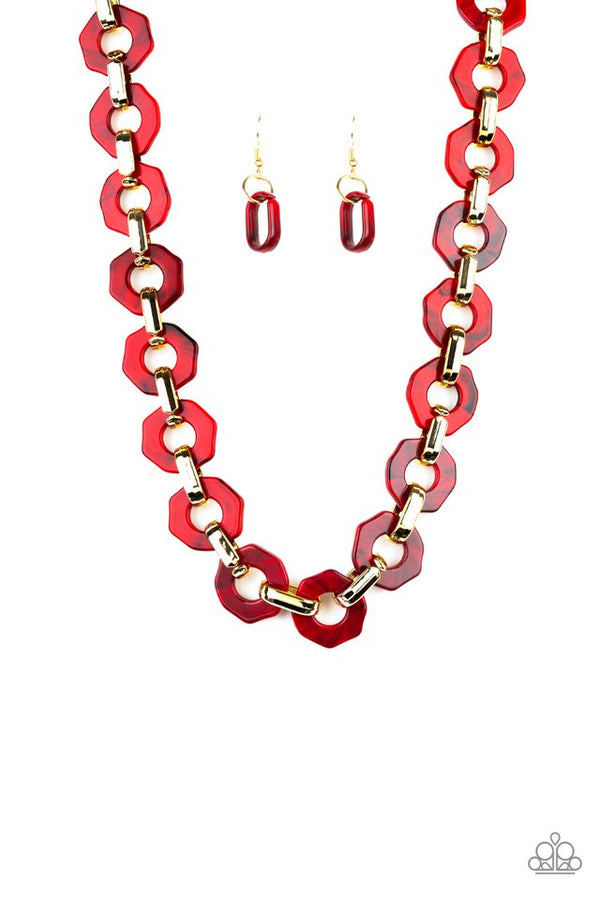 Fashionista Fever - Red Necklace