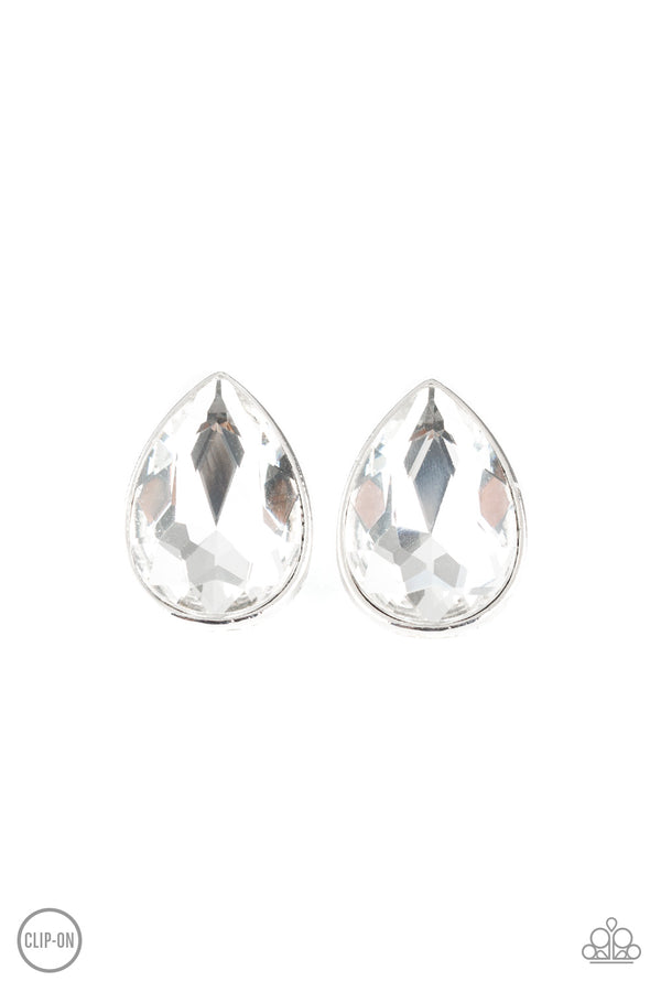 Dance on HEIR - White Clip On Earrings