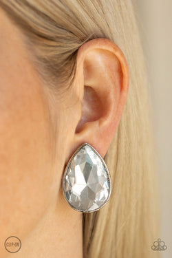 Dance on HEIR - White Clip On Earrings