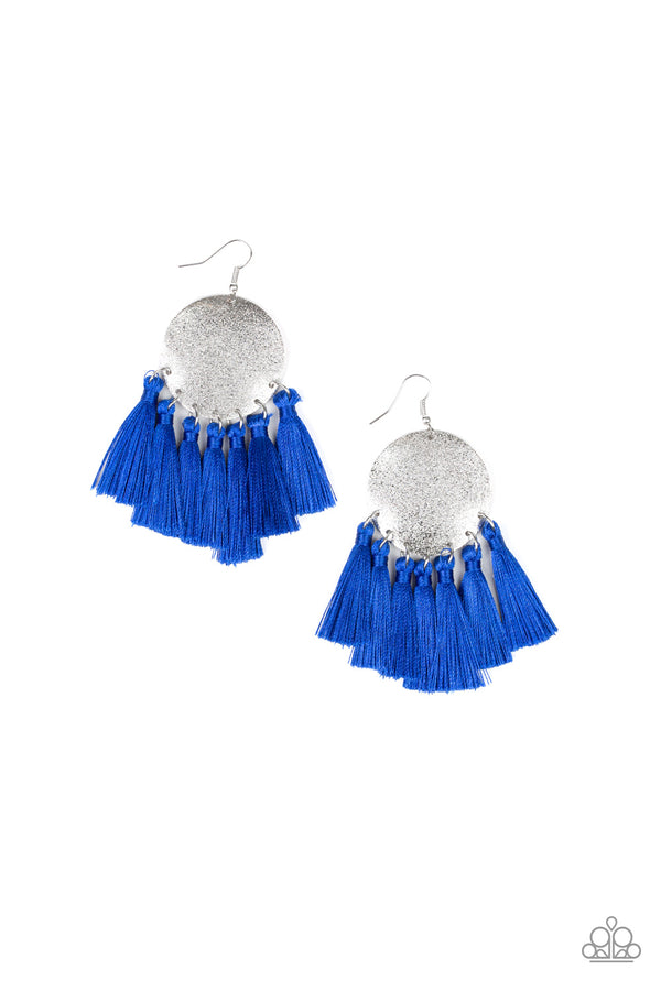 Tassel Tribute - Blue Earrings