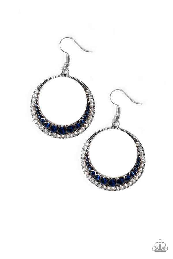 Demanding Dazzle - Blue Earrings