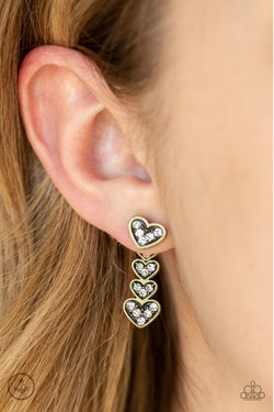 Heartthrob Twinkle-Brass Earrings