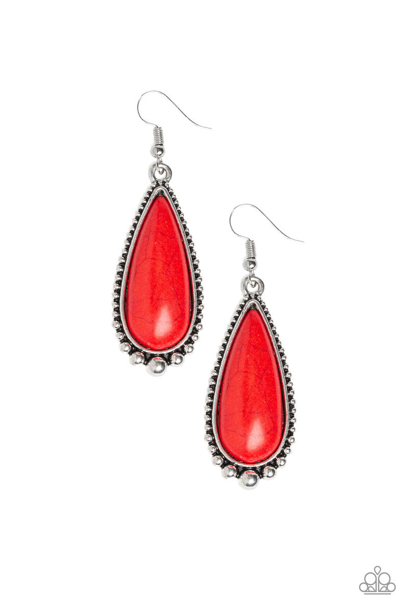 Desert Quench - Red Earrings