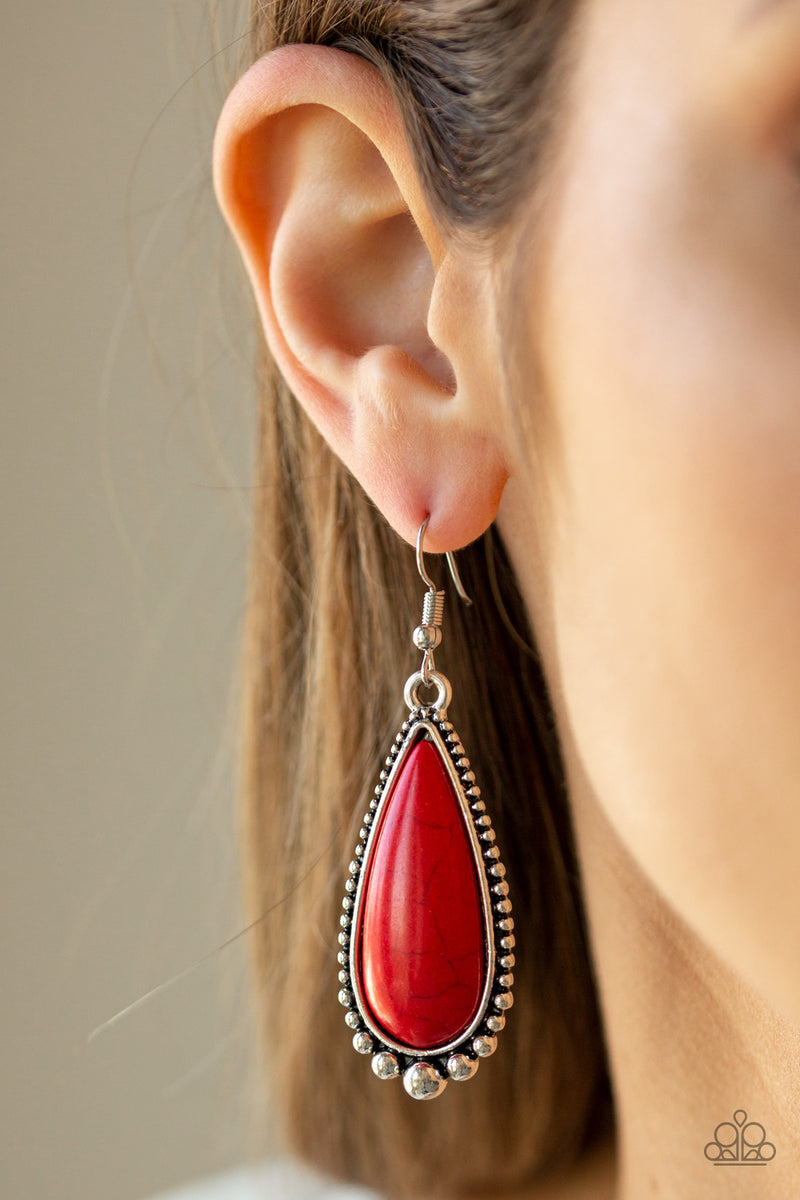 Desert Quench - Red Earrings