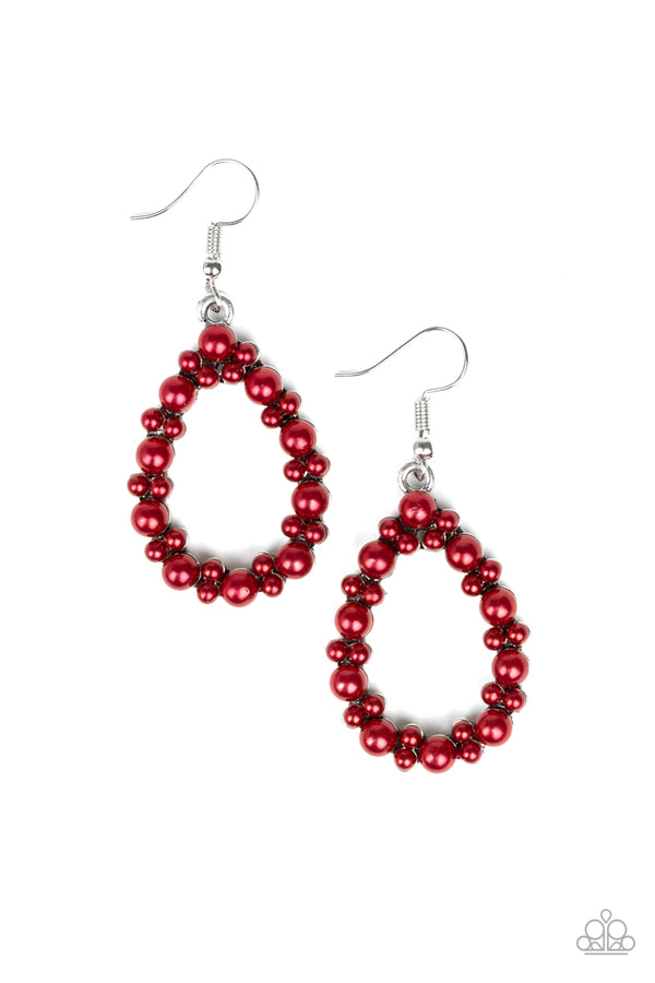 Pearl Spectacular - Red Earrings