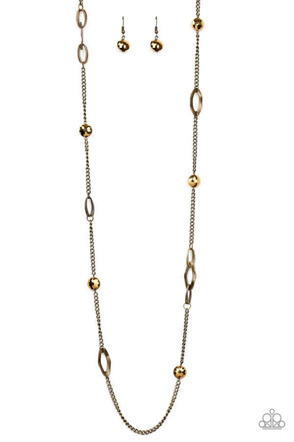 Duchess Dazzle - Brass Necklace