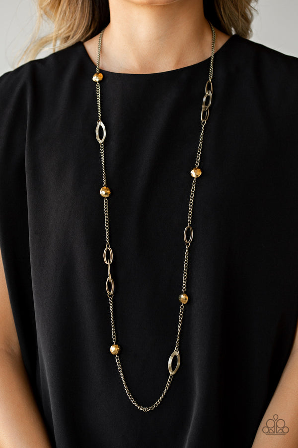 Duchess Dazzle - Brass Necklace