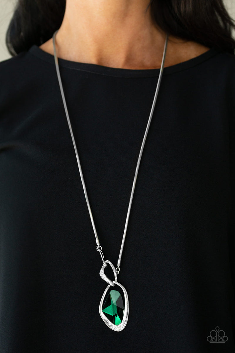 Optical Opulence - Green Necklace