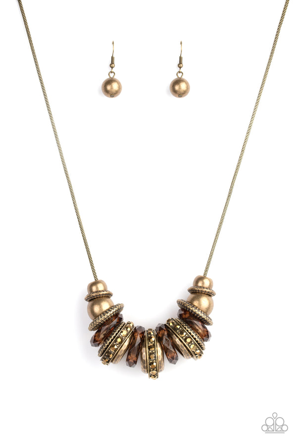 Metro Mantra - Brass Necklace