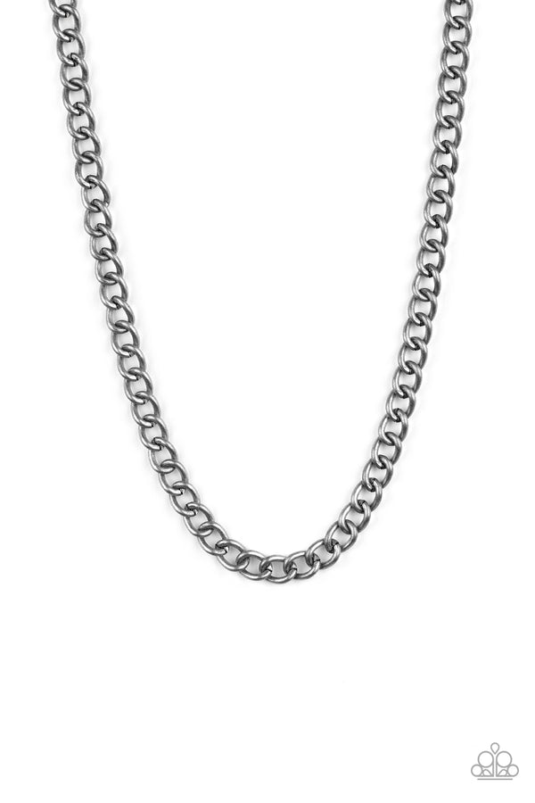 Full Court - Silver Men's Necklace