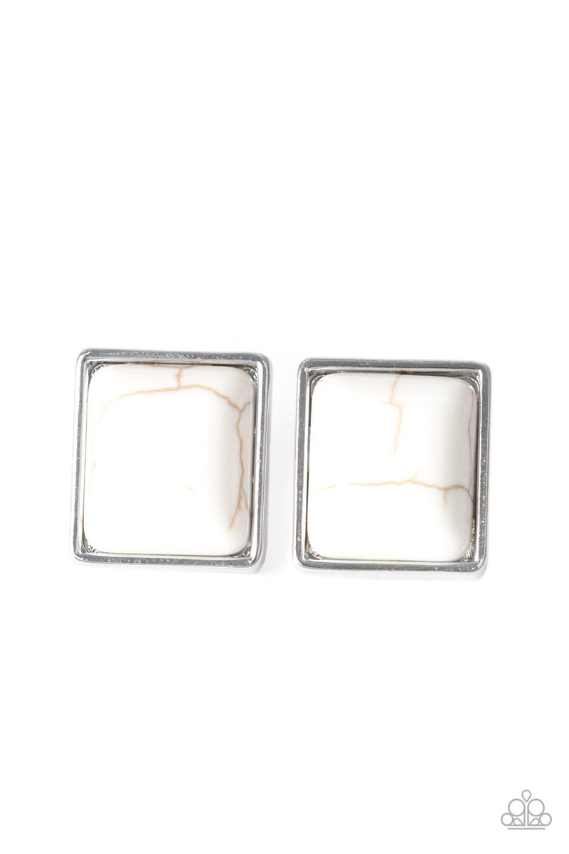 Eco Elegance - White Earrings