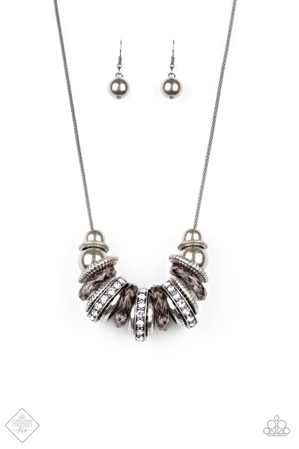 Metro Manta - Gunmetal Necklace