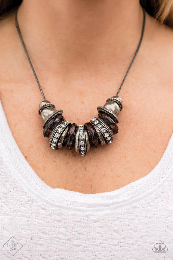 Metro Manta - Gunmetal Necklace