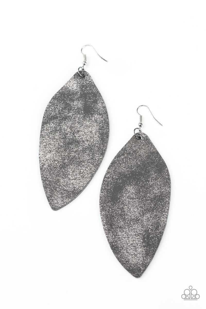 Serenely Smattered - Silver Earrings