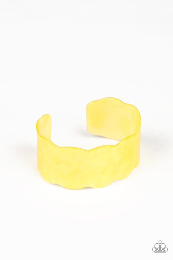 Retro Ruffle - Yellow Bracelet