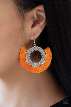 Fringe Fanatic -Orange Earrings