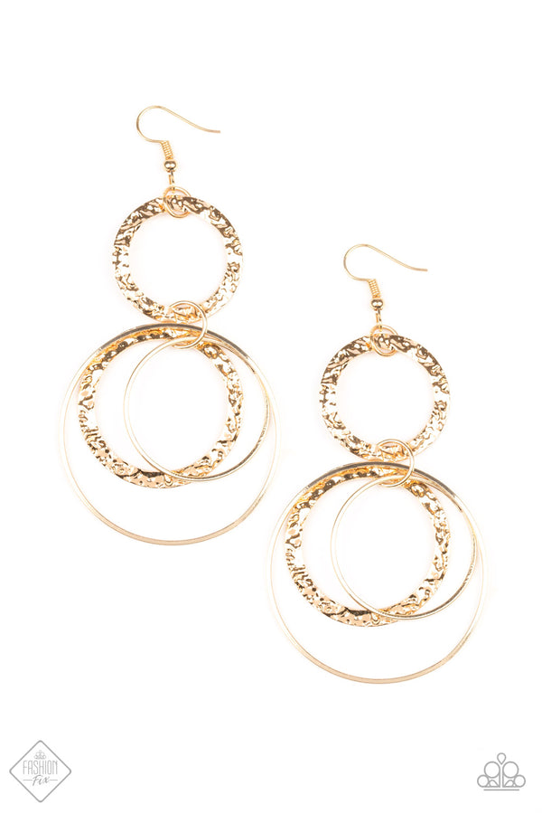 Eclipsed Edge - Gold Earrings